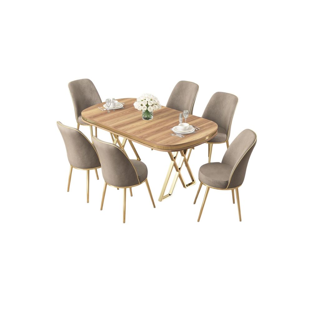 Set trpezarijskog stola i stolica (7 komada) - Lai slika 2