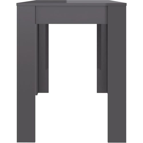 Blagovaonski stol visoki sjaj sivi 120 x 60 x 76 cm od iverice slika 36