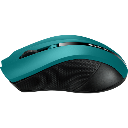 CANYON MW-5 2.4GHz wireless Optical Mouse with 4 buttons, DPI 800/1200/1600, Green, 122*69*40mm, 0.067kg slika 3