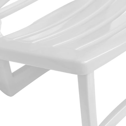 Sklopive stolice za plažu 4 kom plastične bijele slika 25