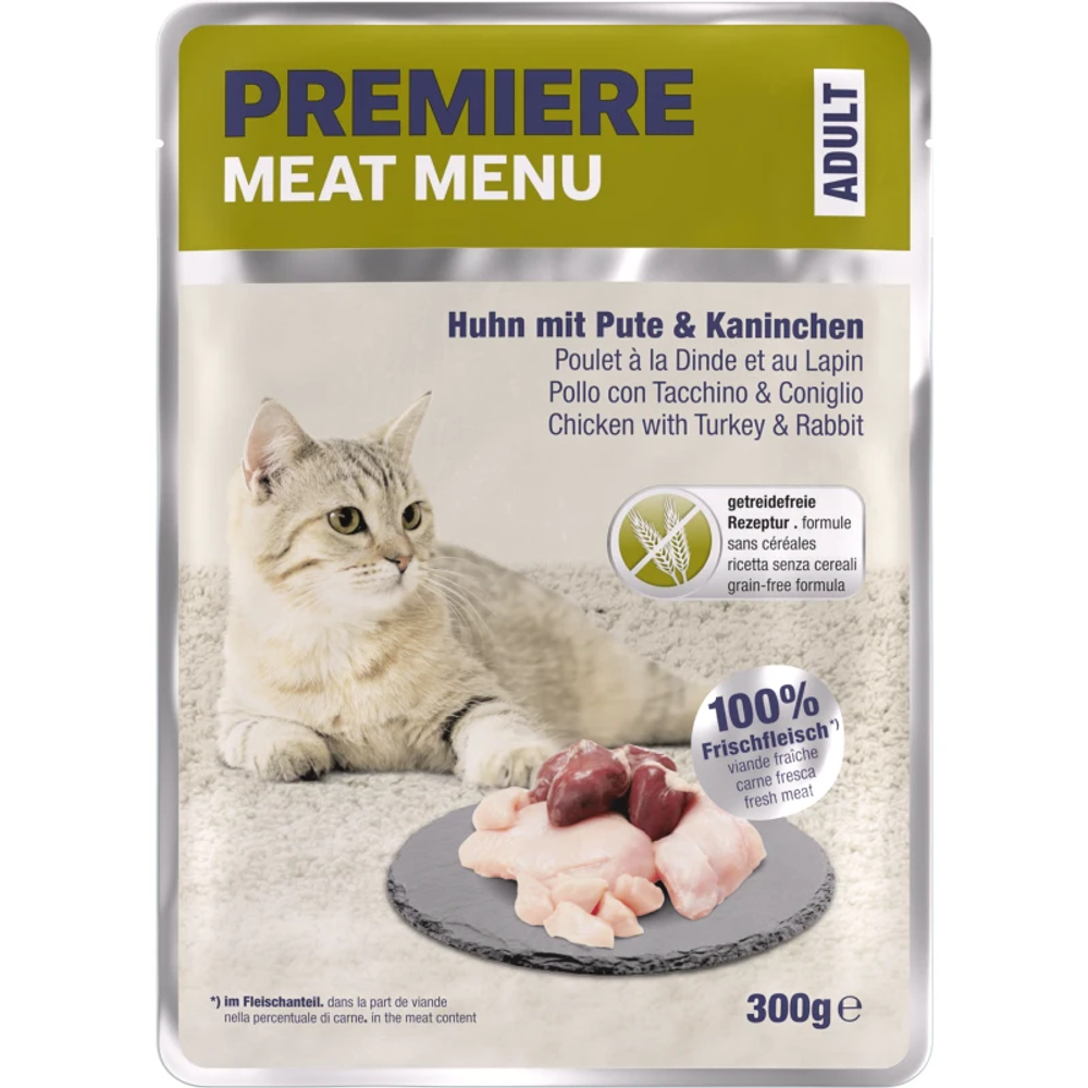 Premiere Cat Meat Menu Adult perad, zečetina 300 g slika 1