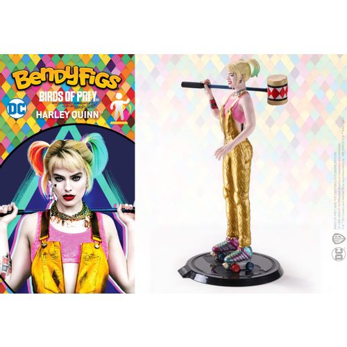 NOBLE COLLECTION - DC - BENDYFIGS - HARLEY QUINN WITH MALLET (BIRDS OF PREY) slika 5