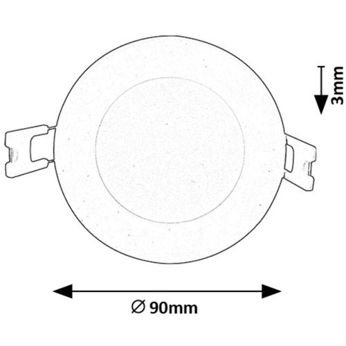 Rabalux Shaun2 okrugla ugradna lampa 90mm 71216 slika 2