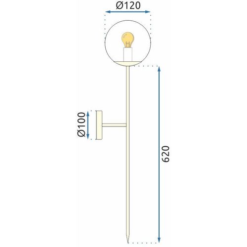 TOOLIGHT SVJETILJKA ZIDNA CRNA MODERNO 75cm APP579-1W slika 9