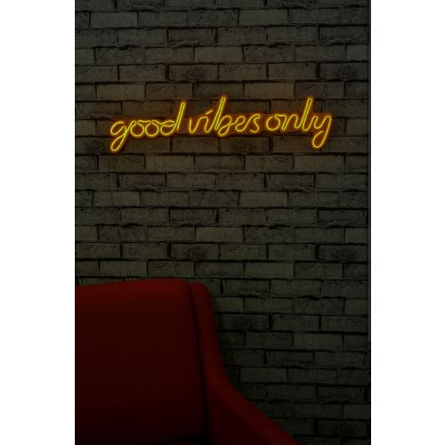 Wallity Good Vibes Only - Žuti dekorativni plastični LED osvetljaj slika 2