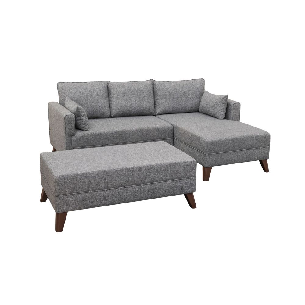 Ugaona Sofa Bella Desni Kut 2 Siva - Sofa-Krevet slika 10