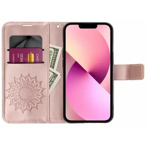 MEZZO Book case preklopna torbica za Samsung Galaxy A15 4G / A15 5G mandala gold pink slika 6