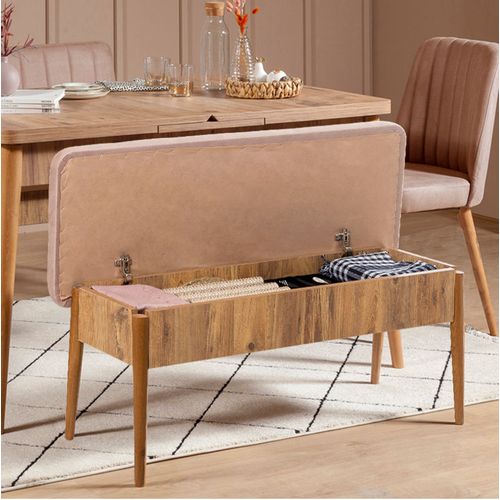 Woody Fashion Klupa, Atlantski bor Kamen, Vina Bench - Atlantic Pine, Stone slika 3