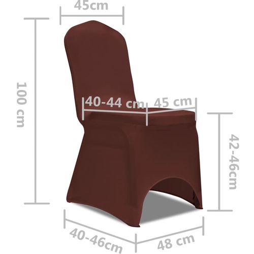 Rastezljive navlake za stolice 4 kom Smeđa boja slika 33