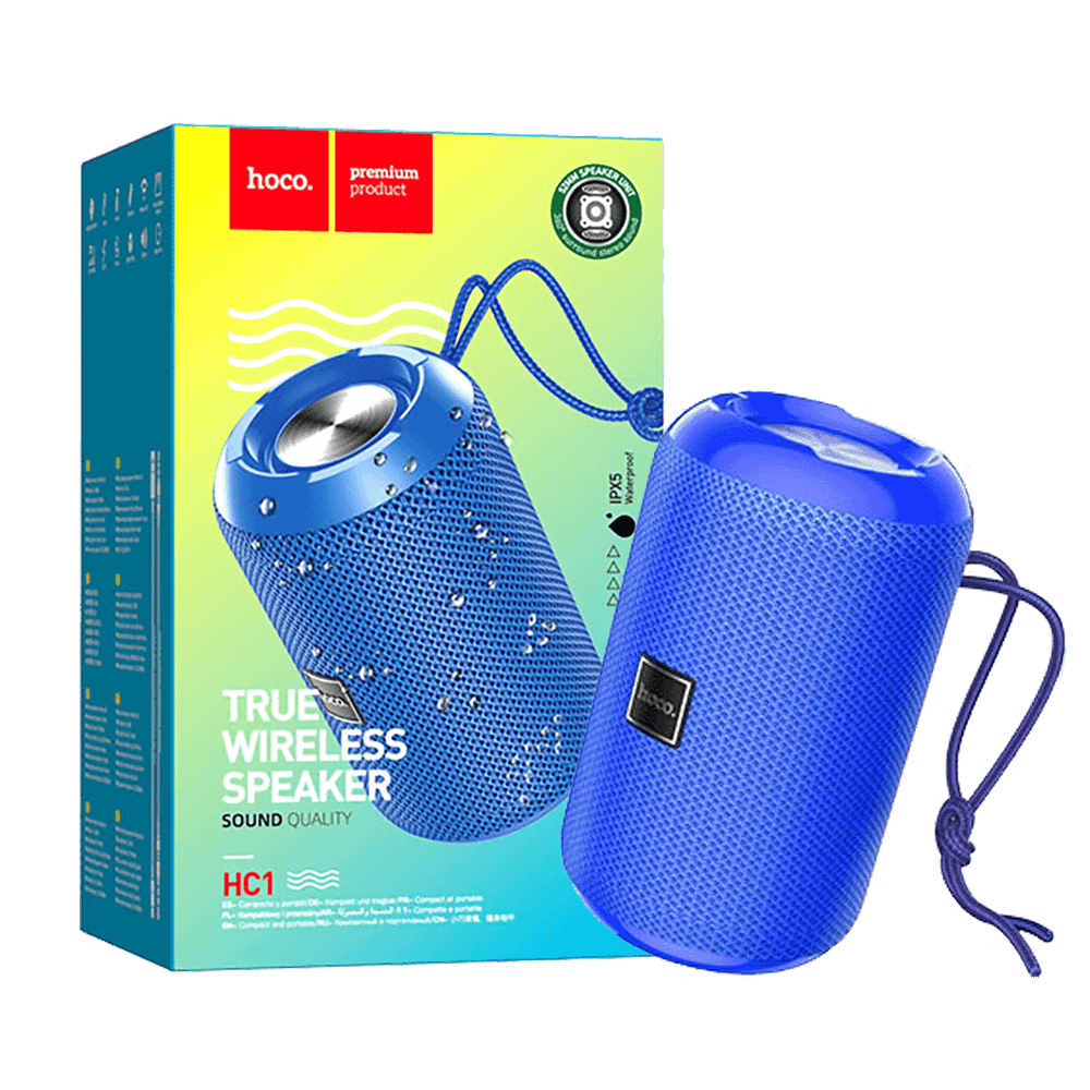 hoco. Zvučnik bežični, Hoco HC1, Bluetooth, 1200mAh, 5W, IPX5 - HC1 Blue slika 1