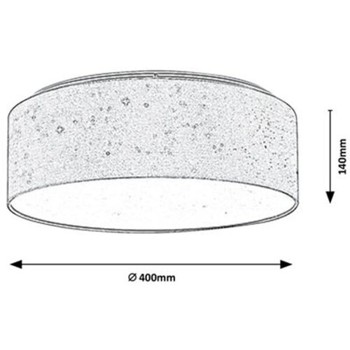 Rabalux Otilia plafonjera.LED 22W,siva slika 3