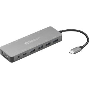 Docking station Sandberg 13in1 USB-C - 2xHDMI/VGA/LAN/3xUSB 3.0/USB C 136-45