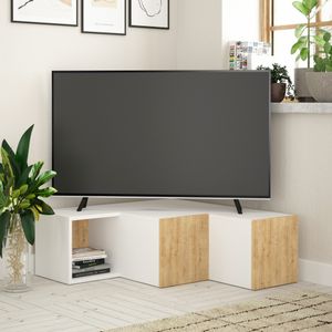 Compact - Bijeli, Hrast Bijeli TV Stalak