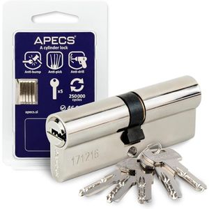 APECS - SM sigurnosni cilindar 30 x 35 mm, 5 klj, nikl
