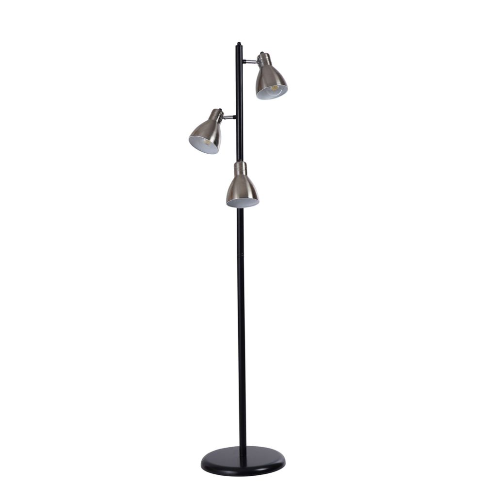 Opviq Podna lampa 132, krom, crna slika 3