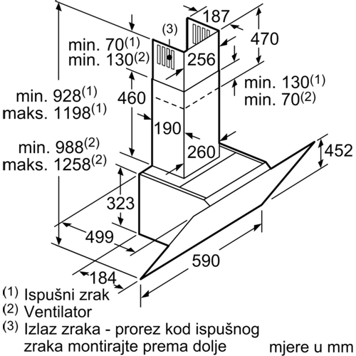 Bosch zidna napa DWK67JQ60 slika 8