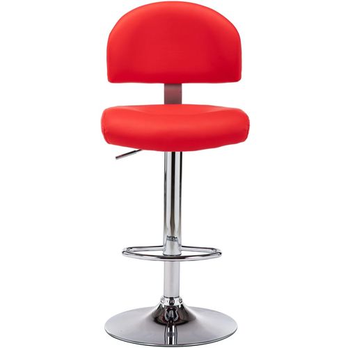 Barski stolac od umjetne kože crveni slika 28