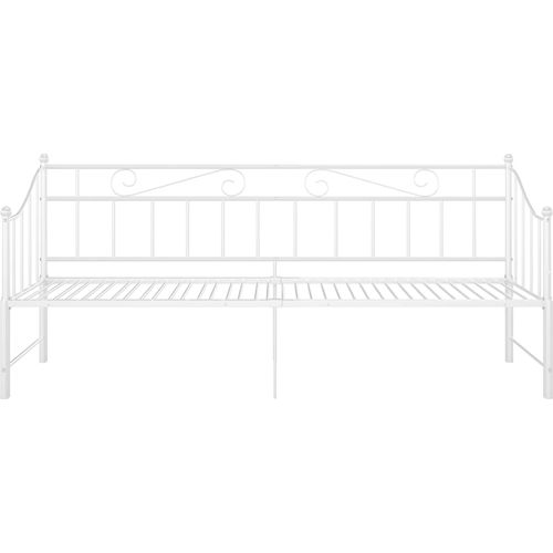 Okvir za krevet na razvlačenje bijeli metalni 90 x 200 cm slika 14