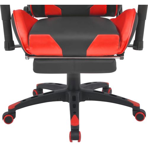 Podesiva igraća uredska stolica s osloncem za noge crvena slika 45