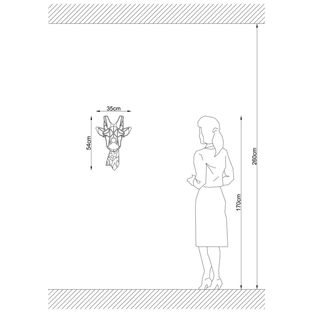 W-029 Crna Zidna Lampa slika 3