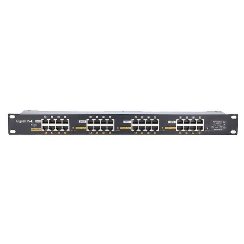 Extralink 16 Port 10/100/1000 PoE injector, 19'', rack mount slika 1