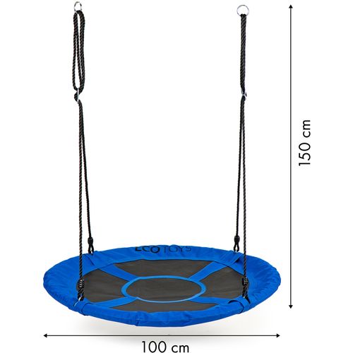 Ljuljačka gnijezdo za djecu plava 100cm slika 5