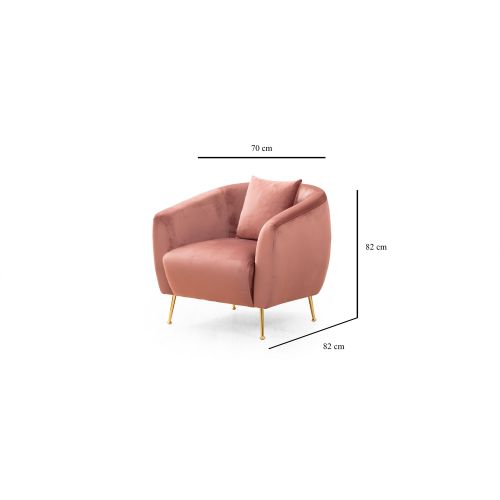 Atelier Del Sofa Fotelja wing ESES ružičasta, Eses - Pink slika 5