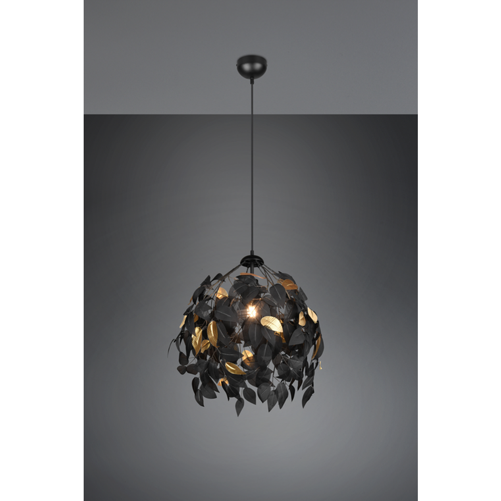 LEAVY VISILICA BLACK-MAT-GOLD 1XE-27 slika 3