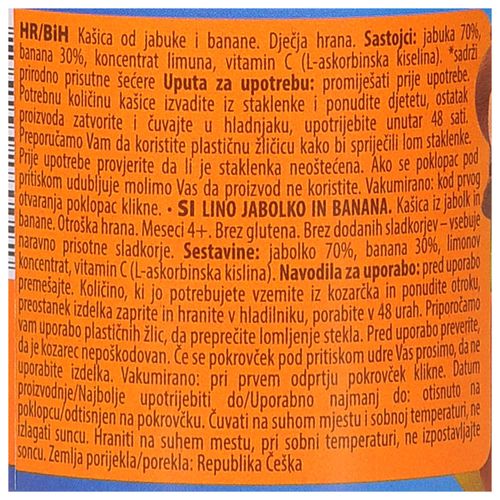 Lino kašica jabuka banana bez glutena 190g slika 3