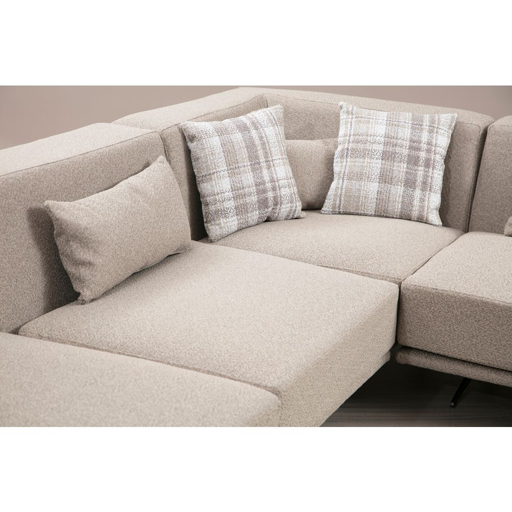 Bentley Corner (PUF-O1-C-3R) Bež Ugaona Sofa slika 4