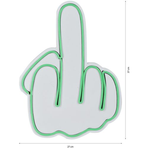 Wallity Ukrasna plastična LED rasvjeta, Middle Finger - Green slika 8