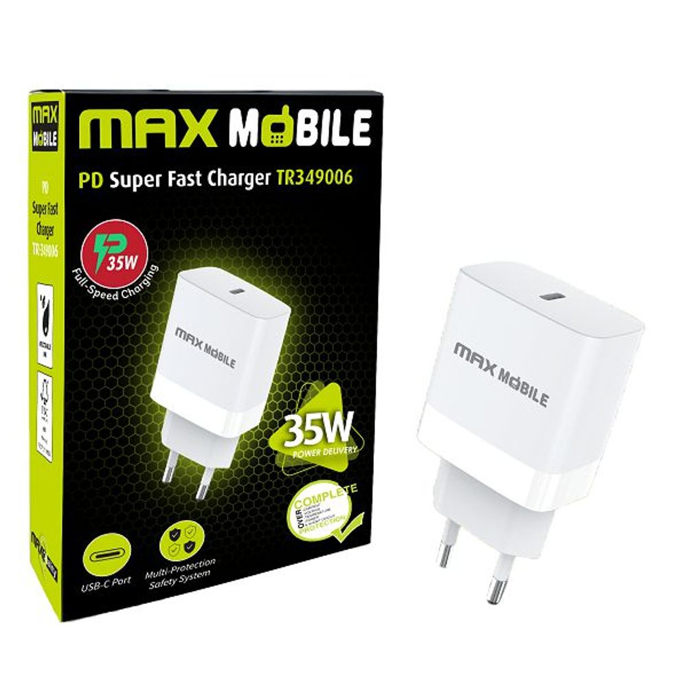 MAXMOBILE KUĆNI PUNJAČ PD SUPER FAST CHARGE TYPE C, TR349006 35W slika 1