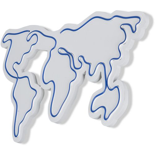 Wallity World Map - Plava Dekorativna Plastična LED Rasveta slika 5