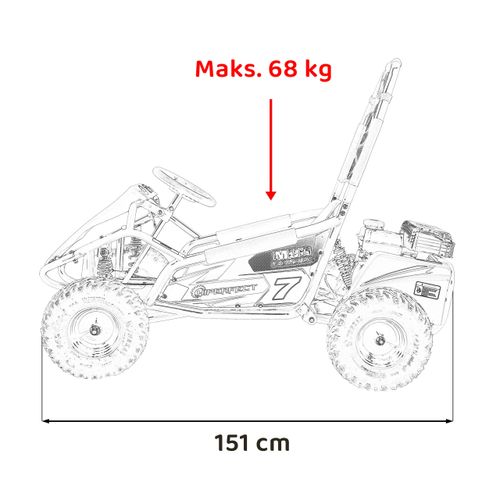 Buggy s izgaranjem MUD MONSTER Combustion - narančasti slika 9