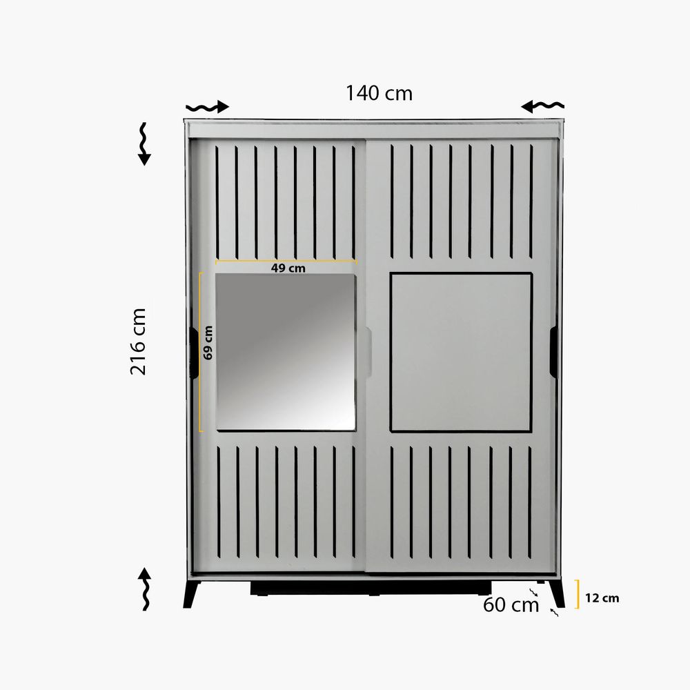 Pasific Home Fuga 140 - Bijela Ormar slika 7