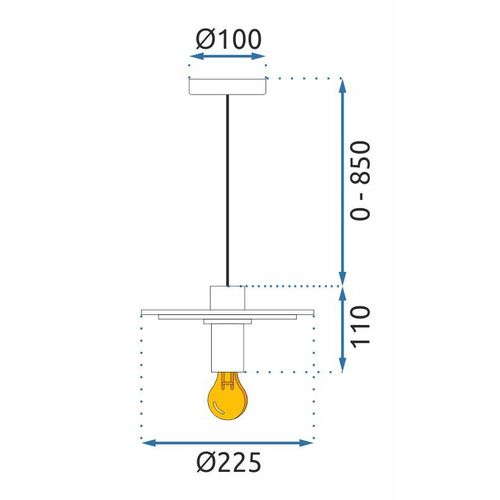 Lampa Viseća APP1214-1CP Black slika 6