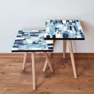 Nesting Sto 2Shp82 - Navy Plavi Bijeli (2 Komada)