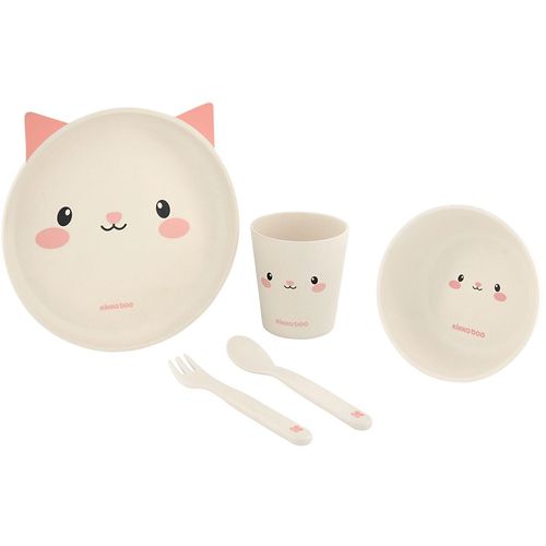 Kikka Boo set za jelo od bambusa Cat pink  slika 1