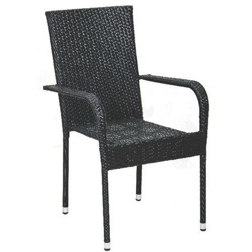 GREEN BAY stolica od ratana - crna slika 1