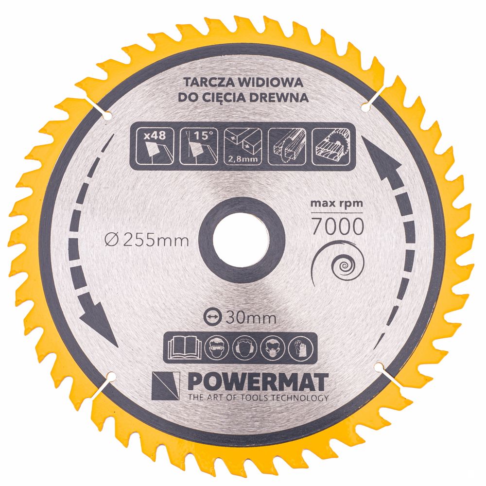 Karbidna lista pile za drvo 255x30 48z TDD-255x30x48Z slika 3