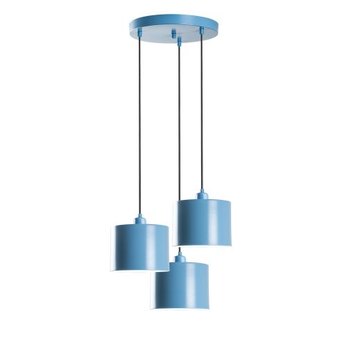 Duz - 195Light Blue - 3 Light Blue Chandelier slika 4