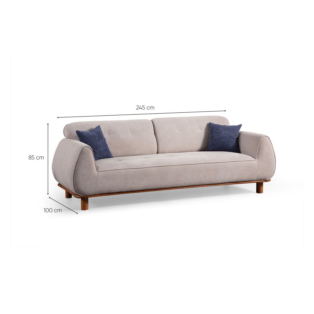 3-Sjedalna Sofa Drop - Bijela slika 13