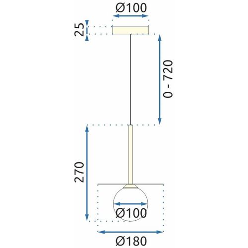 TOOLIGHT Viseća svjetiljka Gold Zlatno sjenilo 10 cm APP939-1CP slika 13