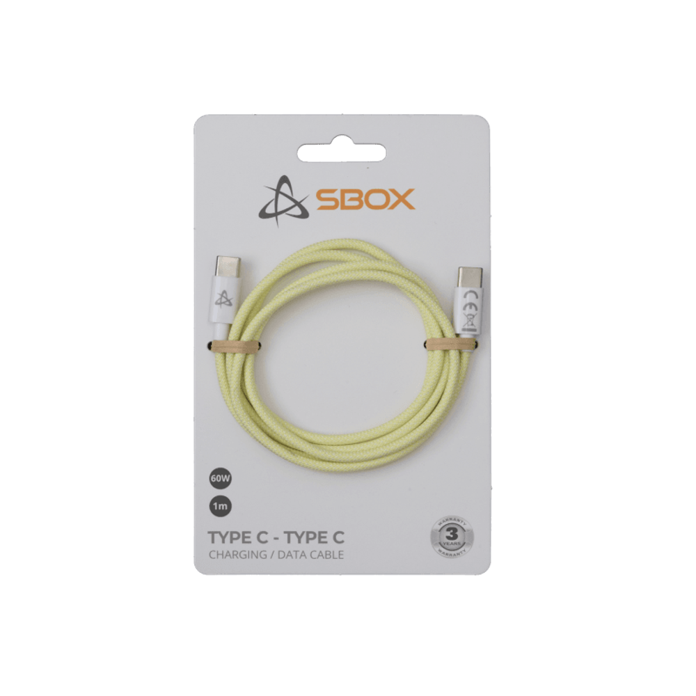 SBOX Kabl USB TYPE C - USB TYPE C M/M / 1 m, žuti slika 1