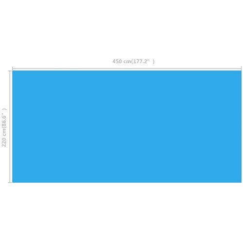 Pravokutni plavi bazenski prekrivač od PE 450 x 220 cm slika 36