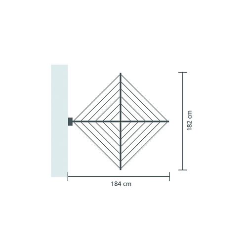 Brabantia zidni sušilica za rublje WALLFIX, 24 m slika 2