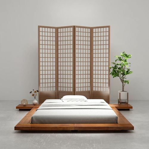 Okvir za futon krevet u japanskom stilu od masivnog drva 140 x 200 cm slika 21