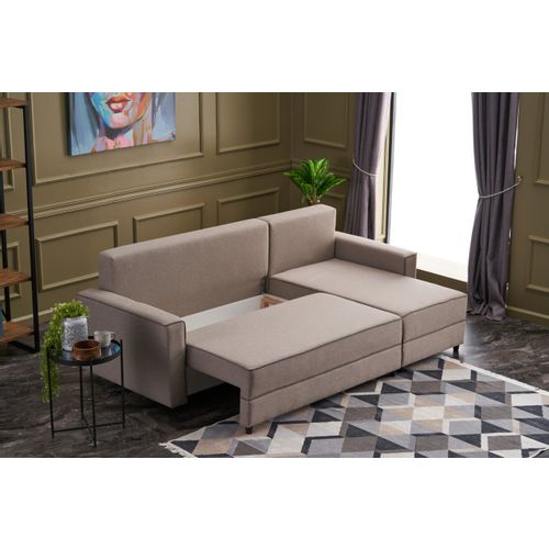 Atelier Del Sofa Kutna garnitura na razvlačenje, Krem, Ece Right - Cream slika 3