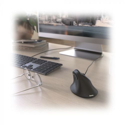 Hama vertikalni ergonomski žični miš EMC-500 crni slika 4