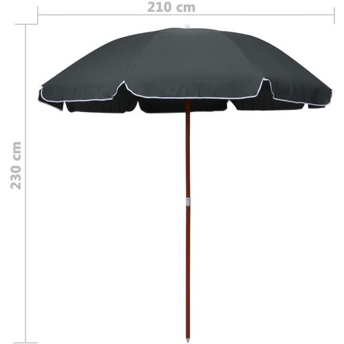 Suncobran s čeličnom šipkom 240 cm antracit slika 5